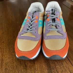 Saucony Jazz Original Peak Curry, Ginger, & Blue Shoes